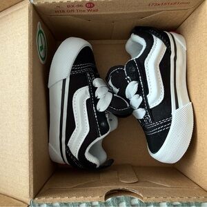 Toddler Vans Black and White Knu Skool Sneakers